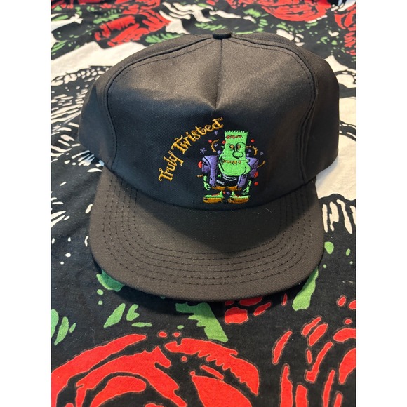 AB Emblems & Caps Other - Black Truly Twisted Frankenstein Character Embroidered Snapback Baseball Cap